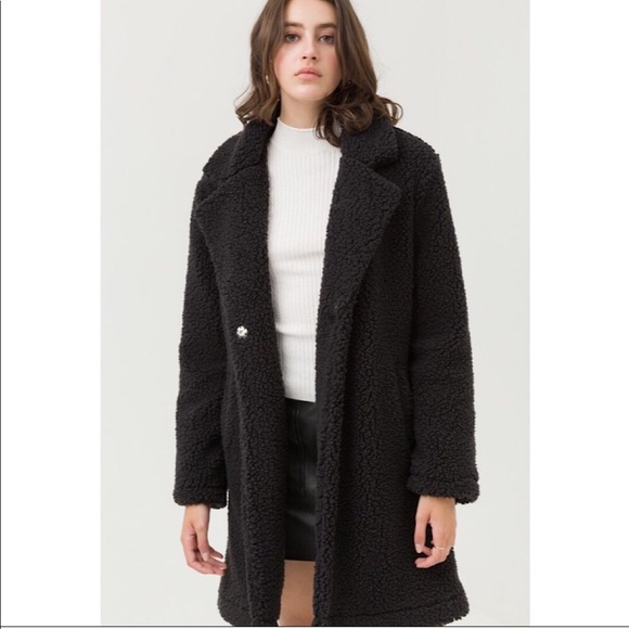 Love Tree Jackets & Blazers - Black Teddy Bear Coat